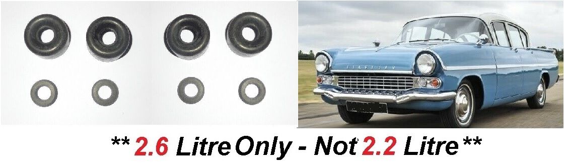 FRONT BRAKE WHEEL CYLINDER REPAIR SEALS KITS x4 (Vauxhall Cresta PA) (**2.6 Litre Only**) (**From 1960- 62**)   